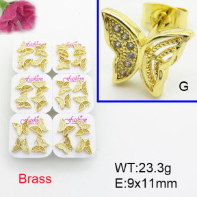 Fashion Brass Earrings  F3E402505ajma-J22