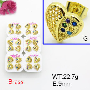 Fashion Brass Earrings  F3E402514ajma-J22
