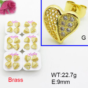 Fashion Brass Earrings  F3E402515ajma-J22