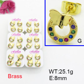Fashion Brass Earrings  F3E402518ajma-J22