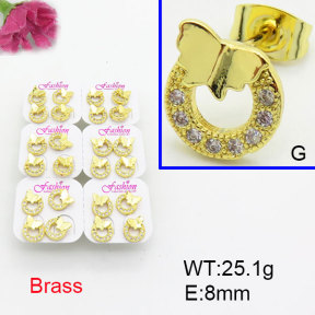 Fashion Brass Earrings  F3E402519ajma-J22