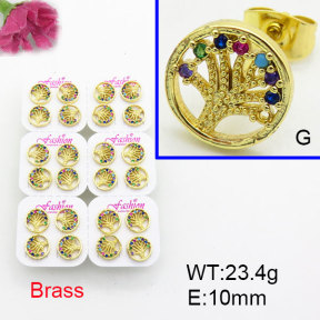 Fashion Brass Earrings  F3E402520ajma-J22