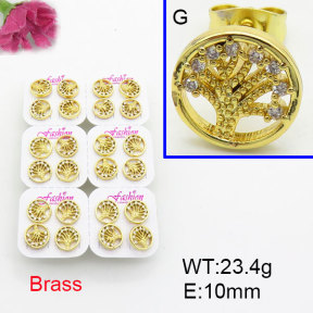 Fashion Brass Earrings  F3E402521ajma-J22