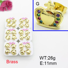 Fashion Brass Earrings  F3E402522ajma-J22