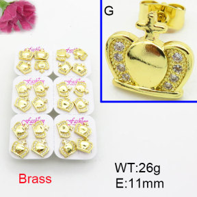 Fashion Brass Earrings  F3E402523ajma-J22