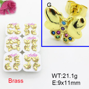 Fashion Brass Earrings  F3E402524ajma-J22
