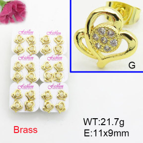 Fashion Brass Earrings  F3E402529ajma-J22