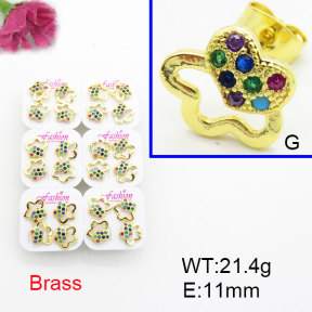 Fashion Brass Earrings  F3E402530ajma-J22