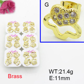 Fashion Brass Earrings  F3E402531ajma-J22