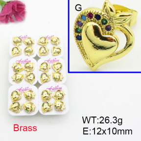 Fashion Brass Earrings  F3E402532ajma-J22