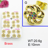 Fashion Brass Earrings  F3E402534ajma-J22