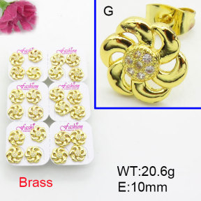 Fashion Brass Earrings  F3E402535ajma-J22