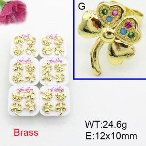 Fashion Brass Earrings  F3E402536ajma-J22
