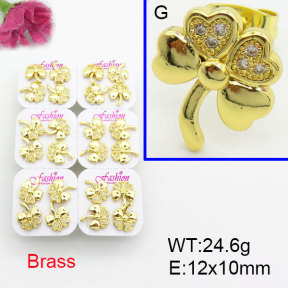 Fashion Brass Earrings  F3E402537ajma-J22