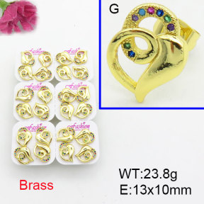 Fashion Brass Earrings  F3E402538ajma-J22