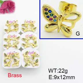 Fashion Brass Earrings  F3E402540ajma-J22