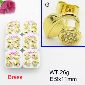 Fashion Brass Earrings  F3E402543ajma-J22