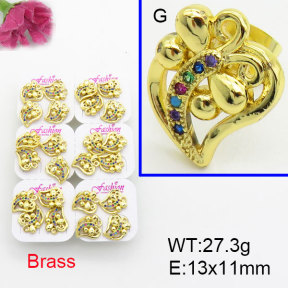 Fashion Brass Earrings  F3E402544ajma-J22