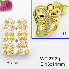 Fashion Brass Earrings  F3E402545ajma-J22