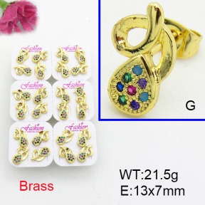Fashion Brass Earrings  F3E402546ajma-J22