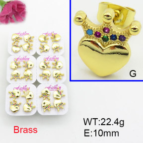 Fashion Brass Earrings  F3E402548ajma-J22