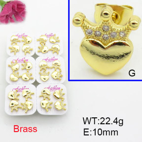 Fashion Brass Earrings  F3E402549ajma-J22