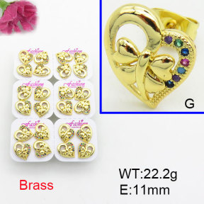 Fashion Brass Earrings  F3E402550ajma-J22