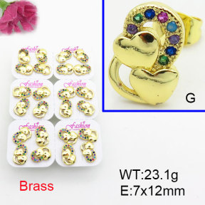 Fashion Brass Earrings  F3E402552ajma-J22