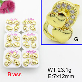 Fashion Brass Earrings  F3E402553ajma-J22