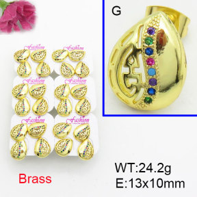 Fashion Brass Earrings  F3E402554ajma-J22