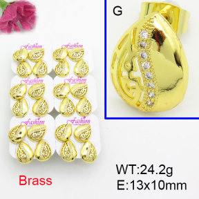 Fashion Brass Earrings  F3E402555ajma-J22