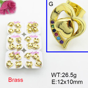 Fashion Brass Earrings  F3E402562ajma-J22