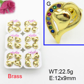 Fashion Brass Earrings  F3E402564ajma-J22