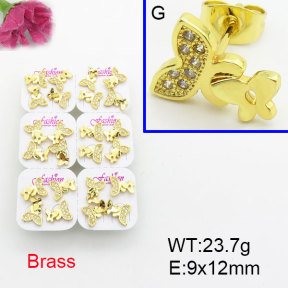 Fashion Brass Earrings  F3E402567ajma-J22
