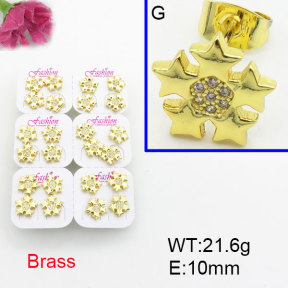 Fashion Brass Earrings  F3E402569ajma-J22