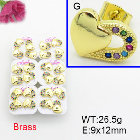 Fashion Brass Earrings  F3E402572ajma-J22