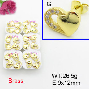 Fashion Brass Earrings  F3E402573ajma-J22