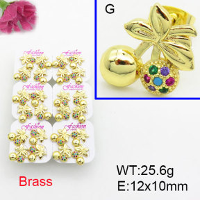 Fashion Brass Earrings  F3E402574ajma-J22