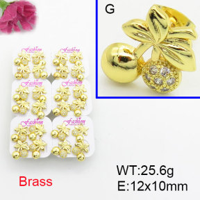 Fashion Brass Earrings  F3E402575ajma-J22
