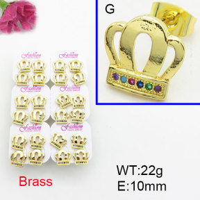 Fashion Brass Earrings  F3E402576ajma-J22