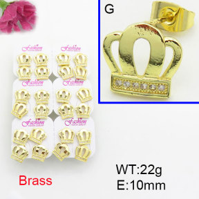 Fashion Brass Earrings  F3E402577ajma-J22