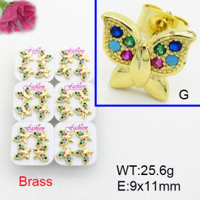 Fashion Brass Earrings  F3E402578ajma-J22