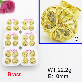 Fashion Brass Earrings  F3E402581ajma-J22
