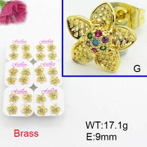 Fashion Brass Earrings  F3E402590ajma-J22