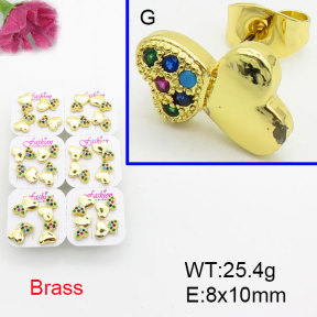 Fashion Brass Earrings  F3E402596ajma-J22