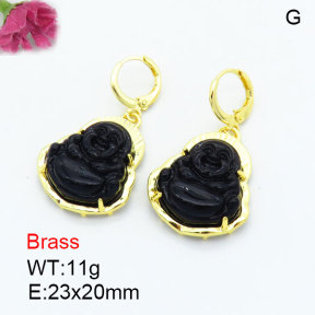 Fashion Brass Earrings  F3E402599bhia-G030