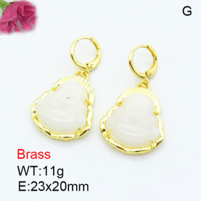 Fashion Brass Earrings  F3E402604bhia-G030