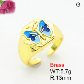 Fashion Brass Ring  F3R300133aajn-G030