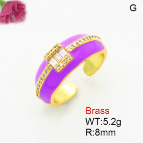 Fashion Brass Ring  F3R400876bblk-G030