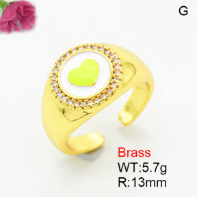 Fashion Brass Ring  F3R400889aaki-G030